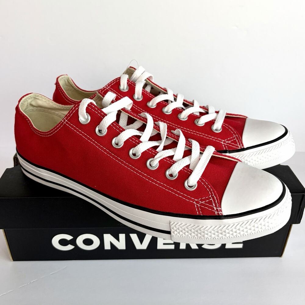 Converse All Star Chuck Taylor Shoes Ox Canvas Low Top Red Men's Size 10.5 M9696
